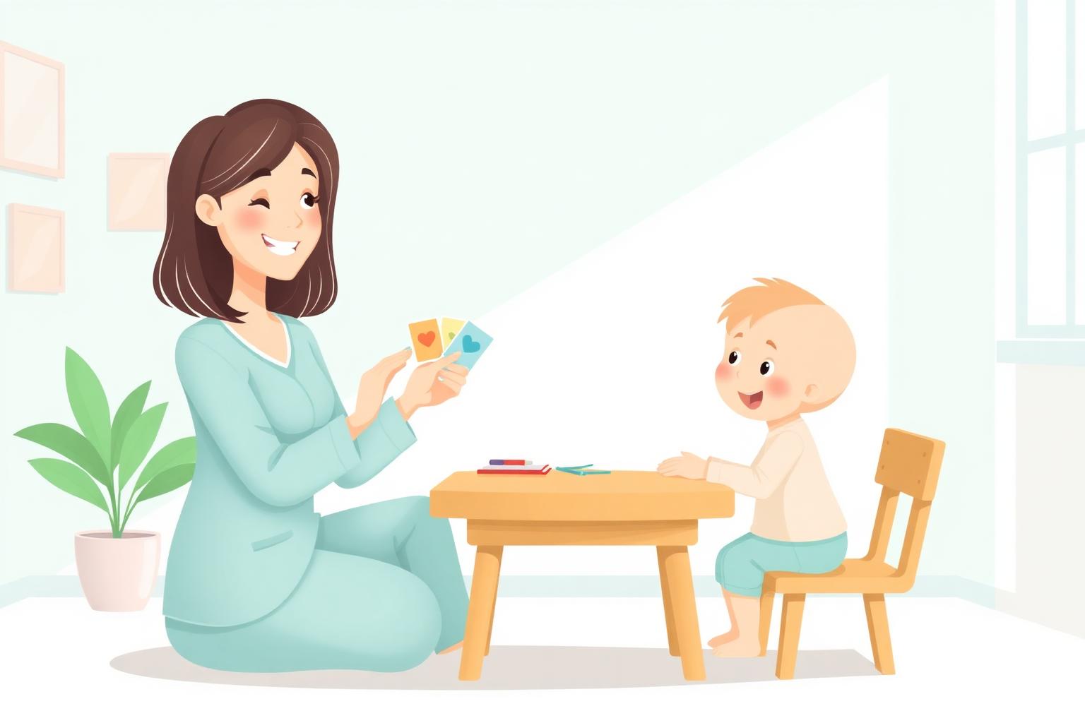 Speech therapist working with a happy child at Light & Life Clinic in Nagercoil